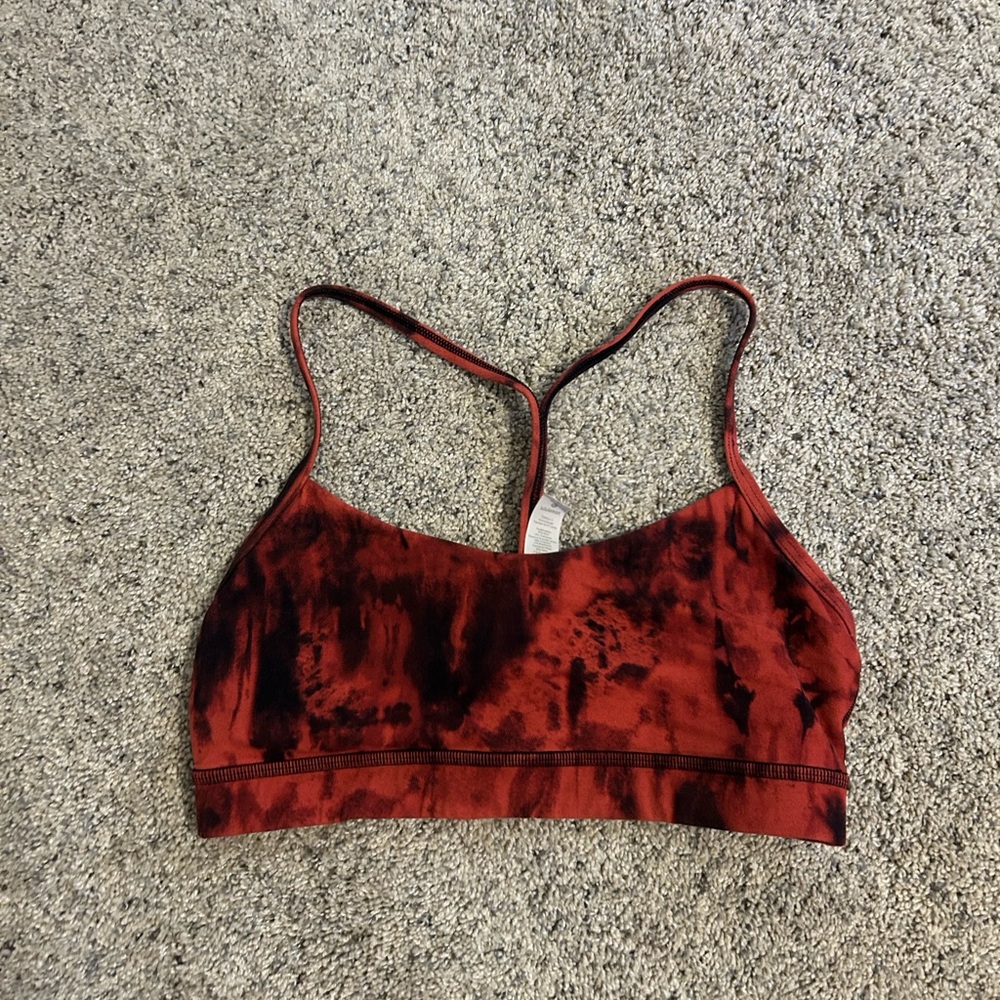 lululemon Red and Black Sports Bra